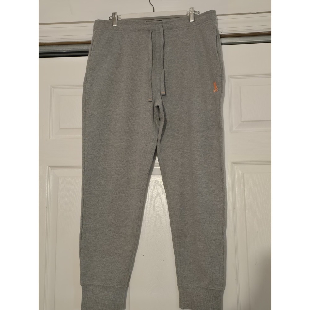 Psycho Bunny Men's XL Gray Vail Waffle Lounge Joggers Pajama Pants NWT